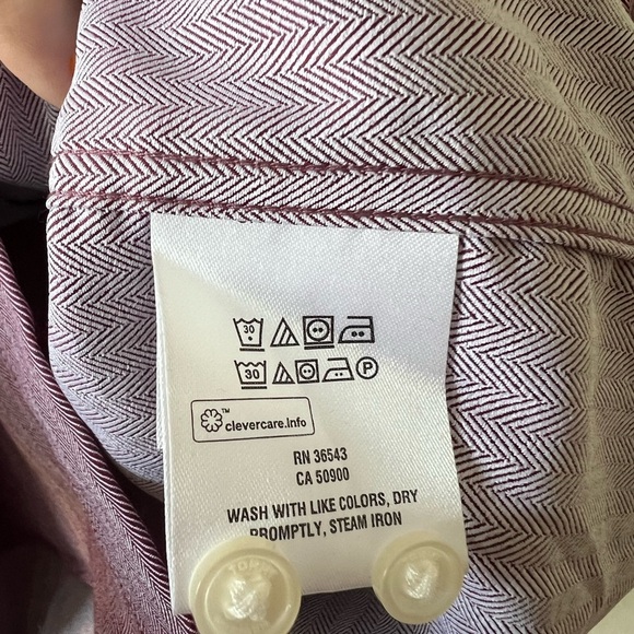 NWT Tommy Hilfiger Purple Dress Shirt Classic Style - Picture 3 of 5